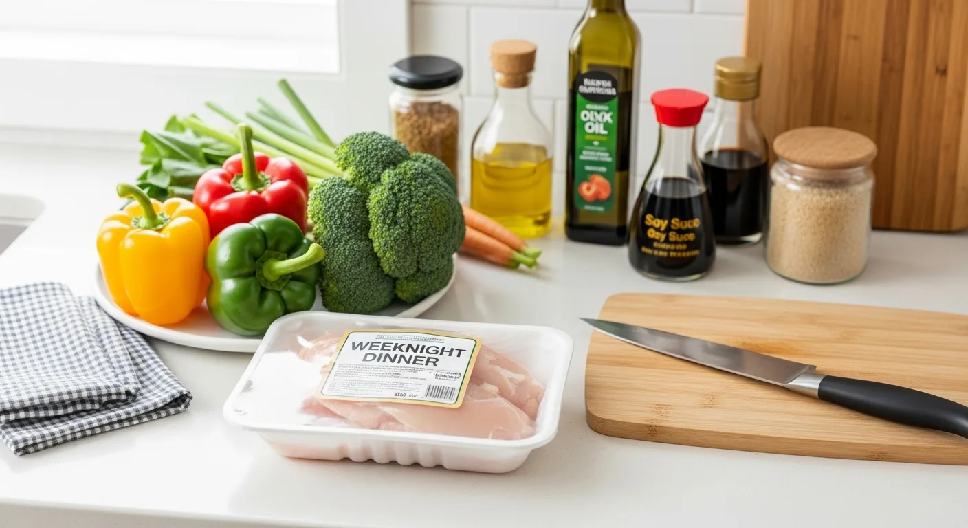 Easy weeknight dinners sheet pan method showing caramelized chicken and vegetables fresh from oven